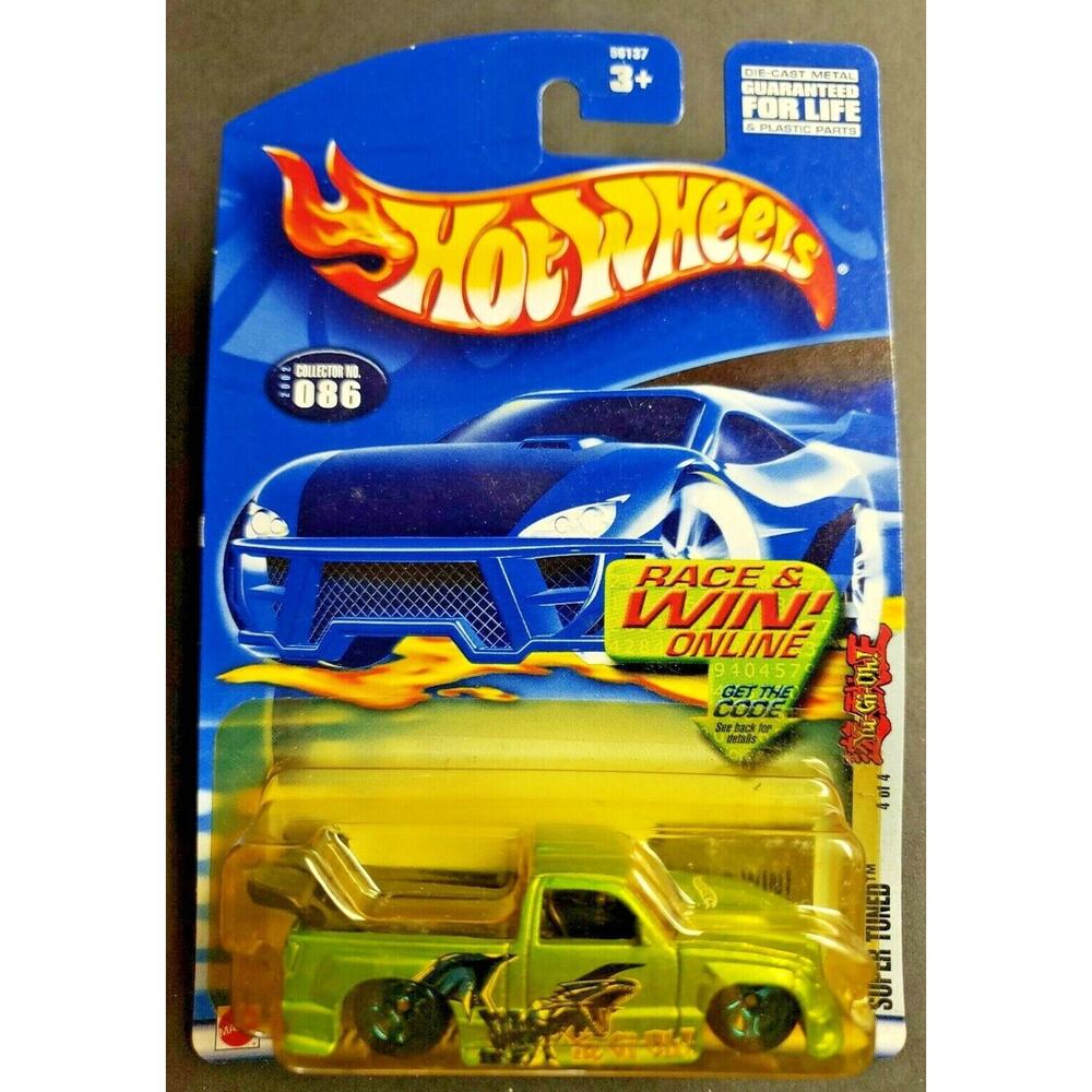 2002 - Super Tuned Yu-Gi-Oh! Hot Wheels Green 086 4 of 4 Pickup Truck HW7